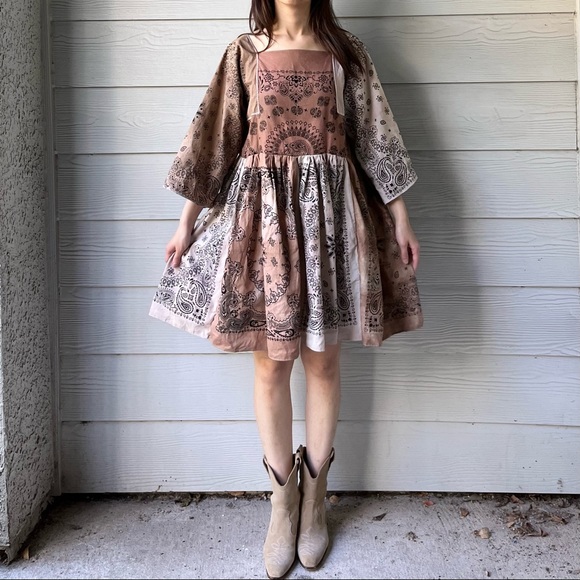 Handmade Bandana Dress SKU 7780 Muddy/Earthy - Picture 11 of 16